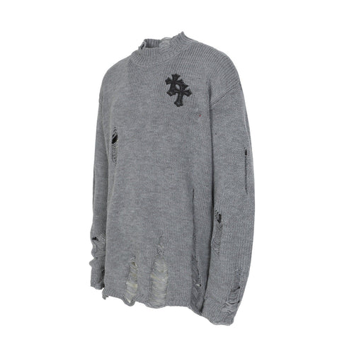 Chrome Hearts Distressed Knitted Sweater